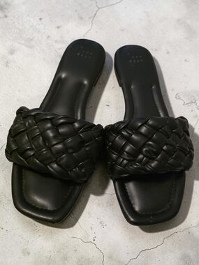 Target Black Braided Slide Sandals